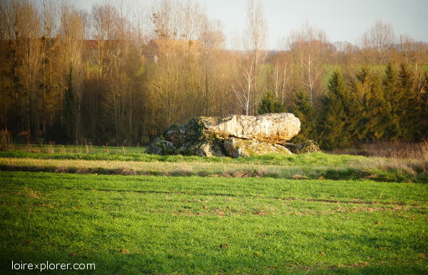 dolmens et menhirs en région Centre Dolmen de la Pierre à Moulins sur Céphons tombe néolithique préhistoire Loir et Cher mégalithe menhir néolithique préhistoire Indre