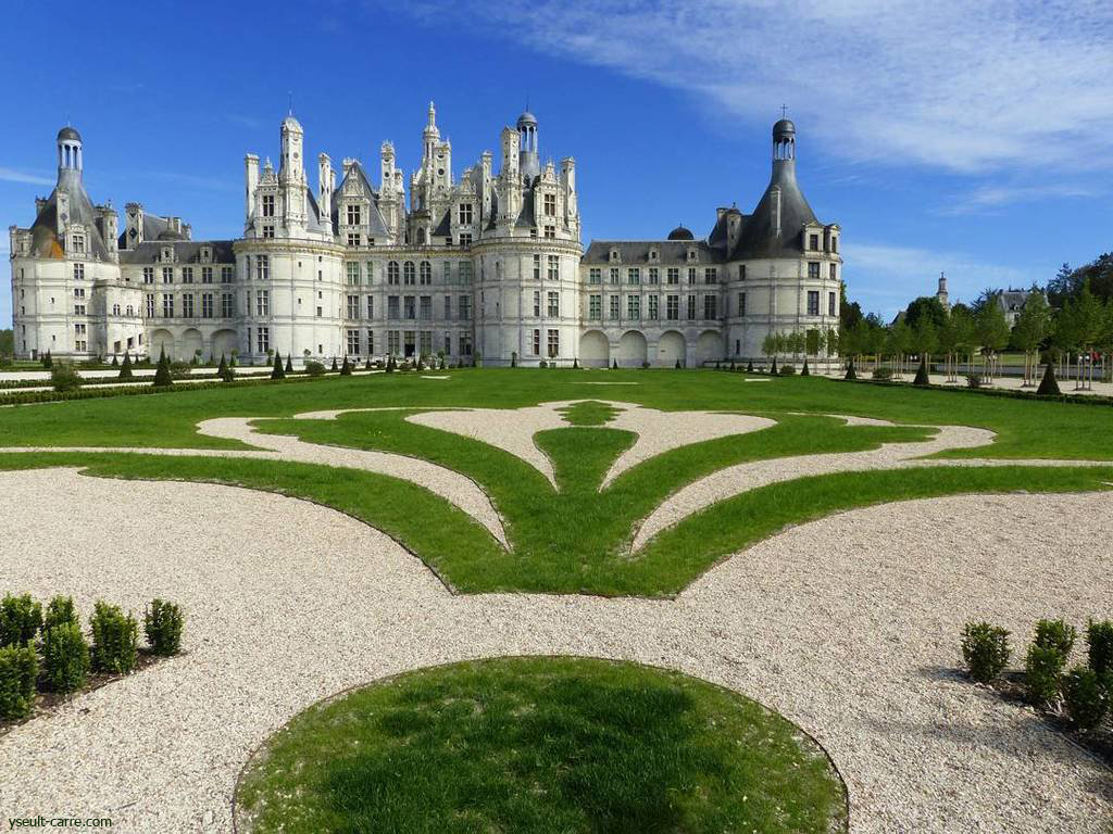 Jardins à la française à Chambord copyright Yseult Carré visite chateau chambord