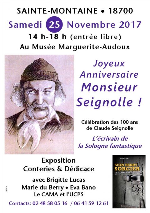 Joyeux anniversaire Monsieur Seignolle ! Sainte-Montaine aussi va fêter vos 100 ans le 25 novembre au Musée marguerite Audoux